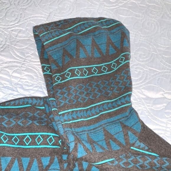 Rustic Souls S Gray & Teal Patterned Hoodie - Picture 3 of 7